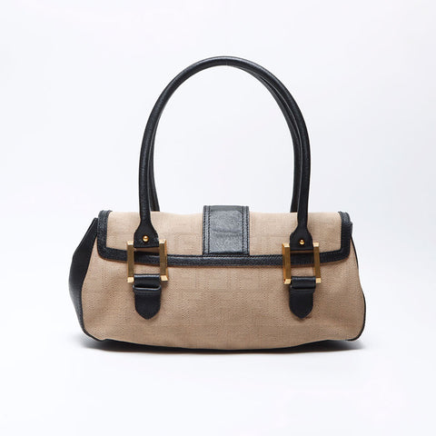 Fendi Zucca Logo Canvas Sac à bandoulière beige WS11959