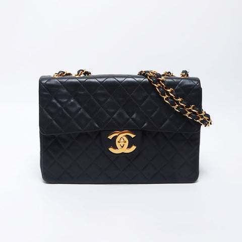 Chanel CHANEL No. 3 1994-1999 Decamatelasse Chain Shoulder Bag Black WS11963