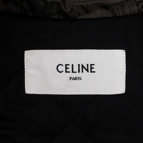 CELINE Size:44 Logo Light Nylon Jacket green WS11968