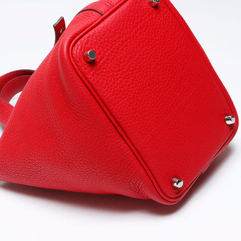 エルメス HERMES トリヨンクレマンス ピコタンロック PM B刻印 PM ハンドバッグ レッド WS11977