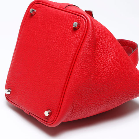 エルメス HERMES トリヨンクレマンス ピコタンロック PM B刻印 PM ハンドバッグ レッド WS11977