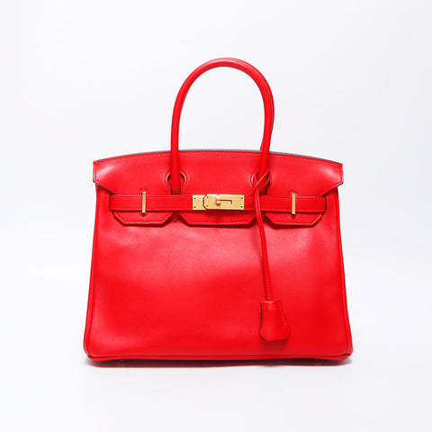 爱马仕爱马仕（Hermes y）雕刻2020 birkin 30手袋红色WS11980