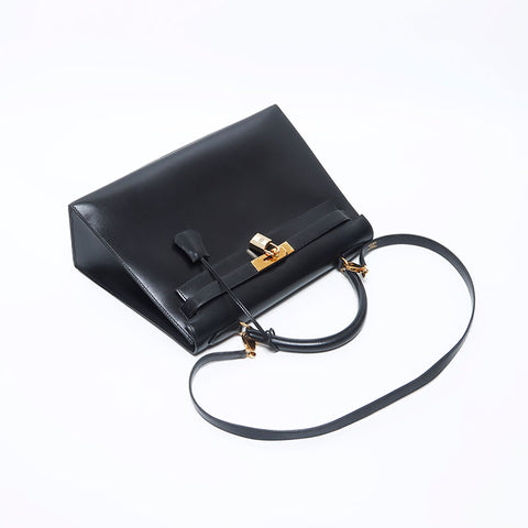 HERMES HERMES KELLY 32◻︎B刻有1998年手提包黑色WS11982