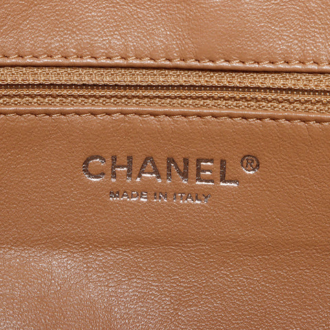 CHANEL 2007-2008鱼子酱皮11号波士顿包手提包米色 WS11986