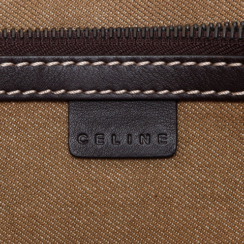 CELINE Canvas Triomphe Boogie Macadam Handbag beige WS12002