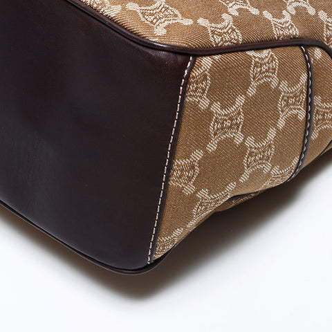 席琳帆布triomphe boogie macadam手袋米色WS12002