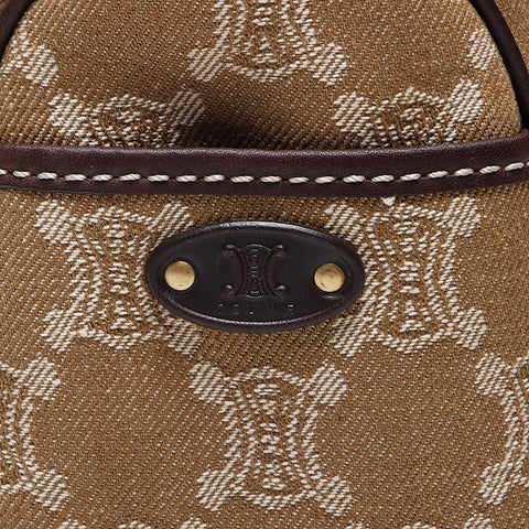CELINE Canvas Triomphe Boogie Macadam Handbag beige WS12002