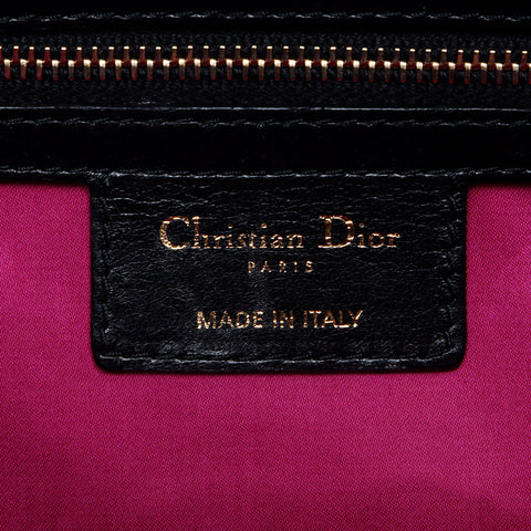 クリスチャンディオール Christian Dior Milly La Foret レザー カナージュ ショルダーバッグ ブラック WS12004