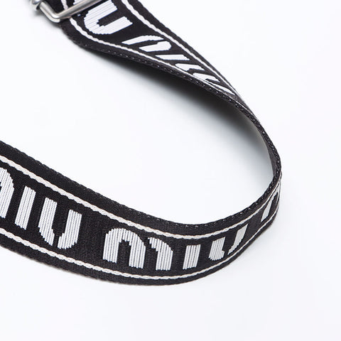 Miu Miu Miu Vittero Shine Leather Logo 21SS Small Silver Fittings 2022 Shoulder Bag Black WS12006