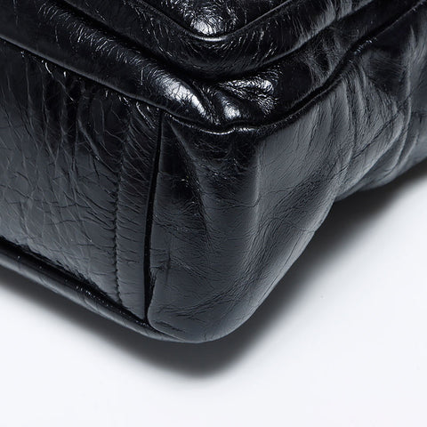 Miu Miu Miu Vittero Shine Leather Logo 21SS Small Silver Fittings 2022 Shoulder Bag Black WS12006