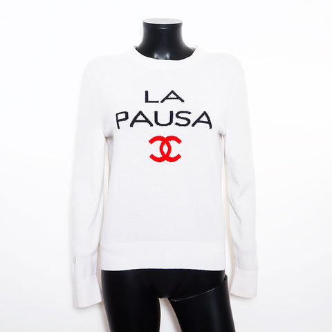 Taille de Chanel: 36 Logo tricot blanc ws12102