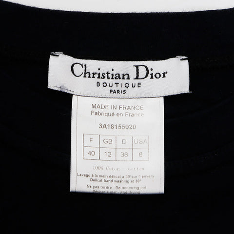 クリスチャンディオール Christian Dior J'ADORE DIOR Size:40 ロゴ ジャドール 半袖Ｔシャツ ブラック グレー WS12018