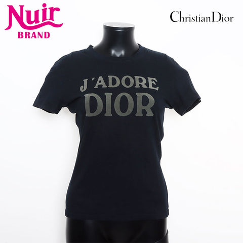 クリスチャンディオール Christian Dior J'ADORE DIOR Size:40 ロゴ ジャドール 半袖Ｔシャツ ブラック グレー WS12018