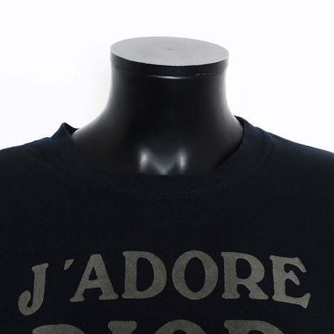 クリスチャンディオール Christian Dior J'ADORE DIOR Size:40 ロゴ ジャドール 半袖Ｔシャツ ブラック グレー WS12018