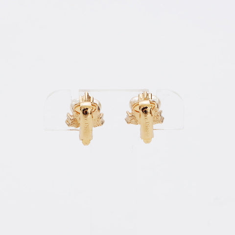 Christian Dior Pearl Rhingestone Oreing Boucles Gold WS12025