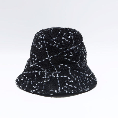 CHANEL Mixed Fiber COCO Mark Camellia Boa Size:S hat black WS12026