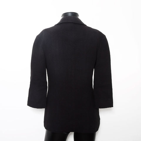 CHANEL Size:34 Tweed COCO Mark Embroidery P43057V31742 Cotton Double Jacket black WS12031