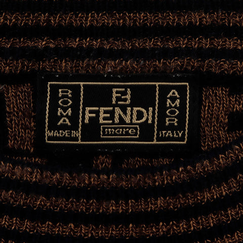 フェンディ FENDI ズッカ柄 総柄 ニット ブラウン WS12039