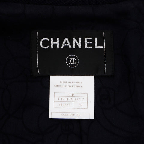 シャネル CHANEL Size:38 01P 2001年 ココボタン セットアップ スーツ ネイビー WS12044