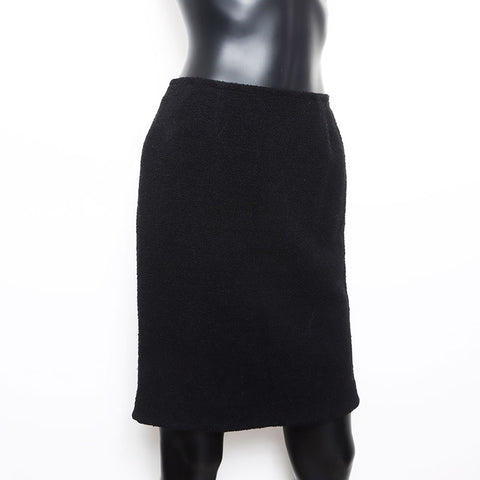 香奈儿可可商标按钮女士羊毛1990年代设置西装黑色WS12046