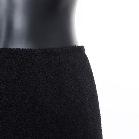 香奈儿可可商标按钮女士羊毛1990年代设置西装黑色WS12046