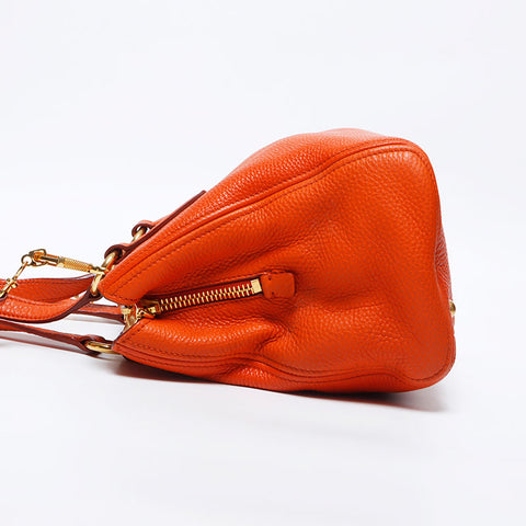 miu miu miu 2013徽标2way皮革肩带橙色WS12053