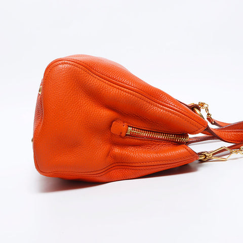 miu miu miu 2013徽标2way皮革肩带橙色WS12053