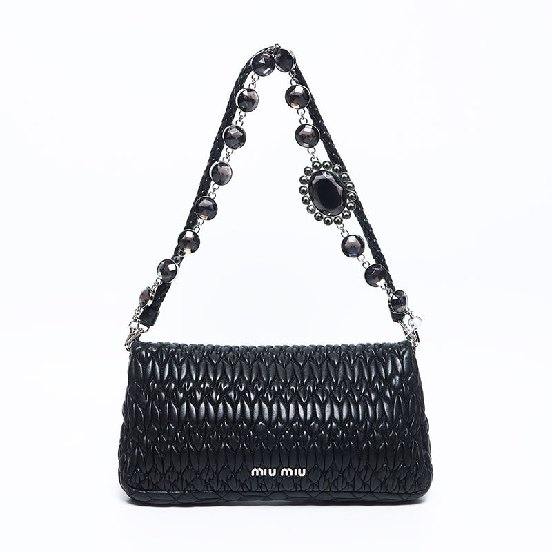ミュウ ミュウ Miu Miu ナッパクリスタル マテラッセ ハンドバッグ