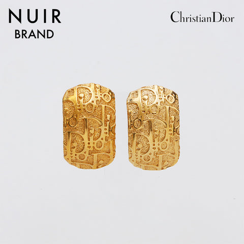 Christian Dior CHRISTIAN DIOR Trotter Logo Earring Gold WS12058