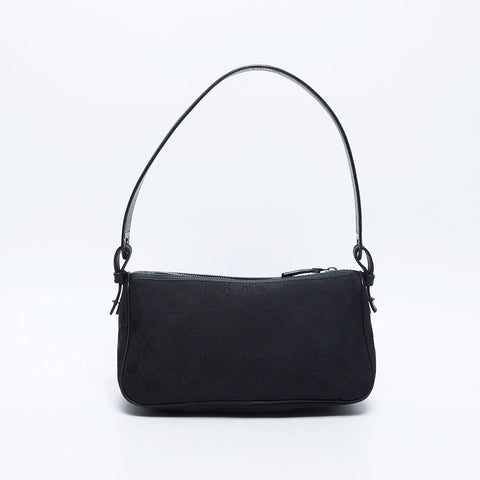Salvatore Ferragamo Salvatore Ferragamo徽标Gancini手提包黑色WS12059
