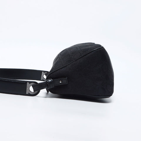 Salvatore Ferragamo Salvatore Ferragamo徽标Gancini手提包黑色WS12059