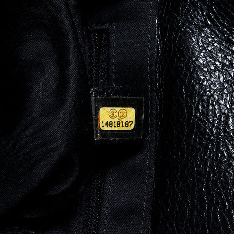 Chanel Coco Mark Mark Wild Stitch上的14号手提包黑色WS12064