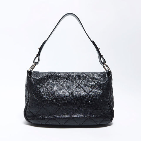 Chanel Coco Mark Mark Wild Stitch上的14号手提包黑色WS12064