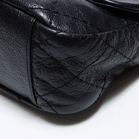 Chanel Coco Mark Mark Wild Stitch上的14号手提包黑色WS12064