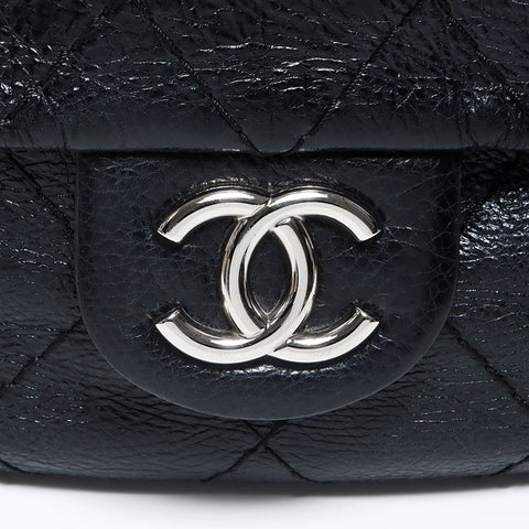 Chanel Coco Mark Mark Wild Stitch上的14号手提包黑色WS12064