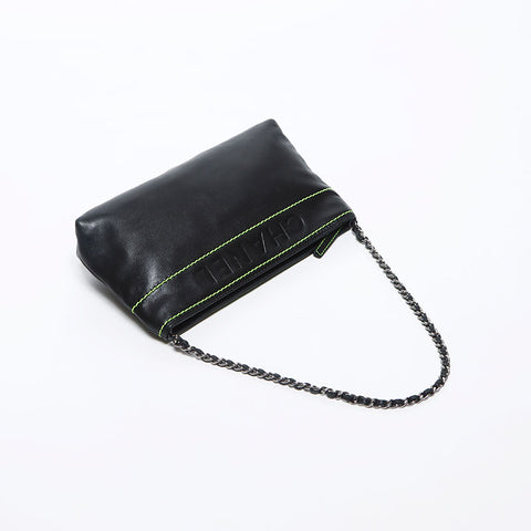 Chanel Chanel徽标LAMBSKIN第9个单位2004-2005链链黑色WS12065