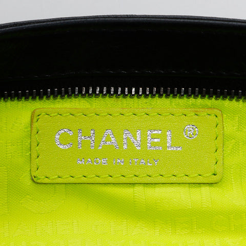 Chanel Chanel徽标LAMBSKIN第9个单位2004-2005链链黑色WS12065