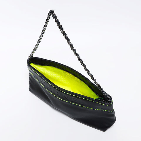 Chanel Chanel徽标LAMBSKIN第9个单位2004-2005链链黑色WS12065