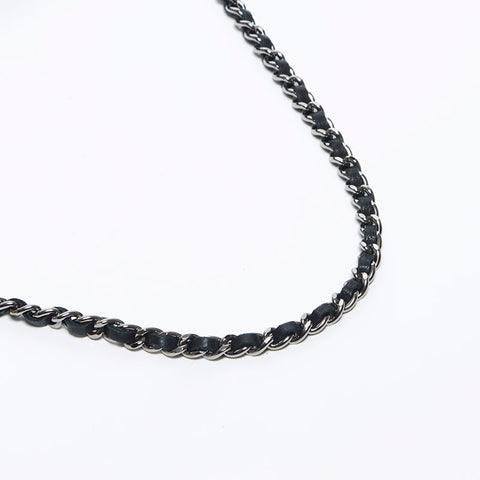 Chanel Chanel徽标LAMBSKIN第9个单位2004-2005链链黑色WS12065