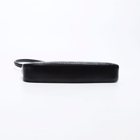 Salvatore Ferragamo徽标Gancini皮革手提包黑色WS12067