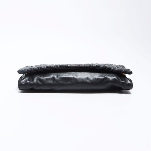 Miu Miu Miu Matterasse Leather Logo Handbag Black WS12070