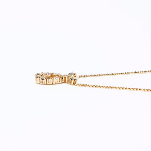 Christian Dior Logo Rhingestone Collier Gold WS12073