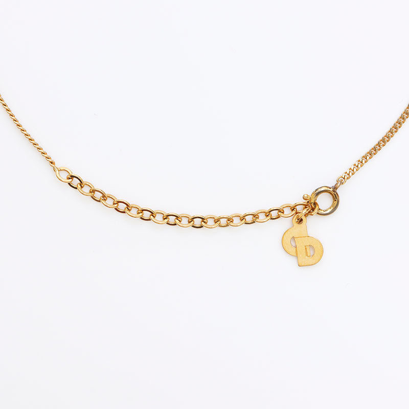 アクセサリー Christian Dior Logo Rhinestone Necklace Christian Dior Logo Rhinestone Necklace Silver WS12176