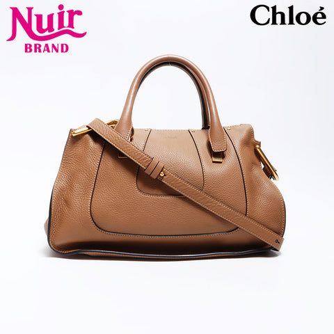 Chloe Haley皮革肩带棕色WS12086