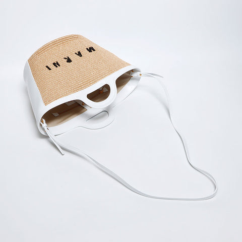 Marni Marni Toropicalia袋小肩袋米色X白色WS12087