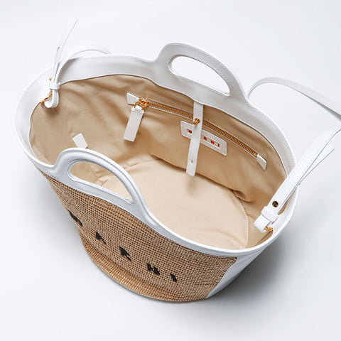 Marni Marni Toropicalia袋小肩袋米色X白色WS12087
