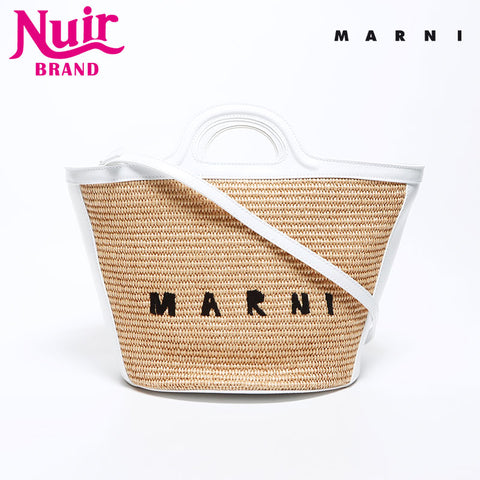 Marni Marni Toropicalia袋小肩袋米色X白色WS12087