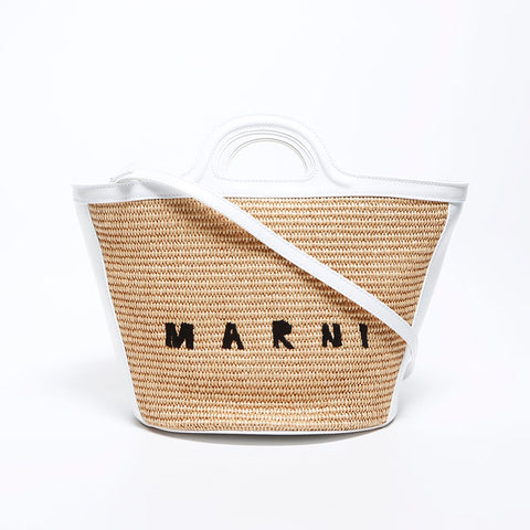 Marni Marni Toropicalia袋小肩袋米色X白色WS12087