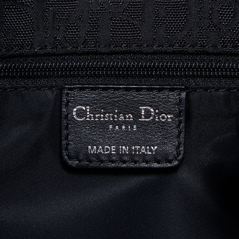 Christian Dior Trotter Logo Lovely Canvas Handbag Black WS12091