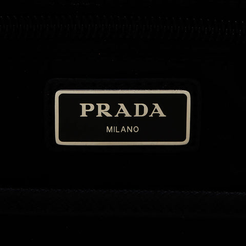 prada三角徽标标签尼龙缝国王肩袋黑色WS12092